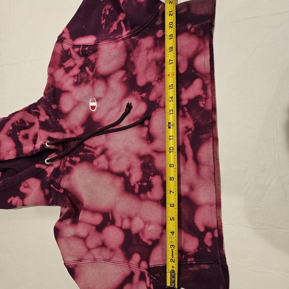 Champion Women's Pink Tie-Dye Hoodie Cropped - Picture 7 of 9